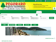 Tablet Screenshot of pegoraroimoveis.com.br